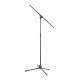 Pedestal Microfone Aço Pés Dobráveis Preto Aweda AMS-1154B