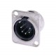 Conector XLR Macho de Painel Neutrik NC5MD-L-1