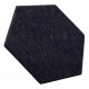 Placa Acústica Poliéster Preto Hexagonal Silenno SN-PFY18H